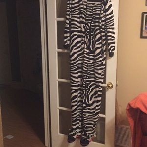 Zebra onesie for adult